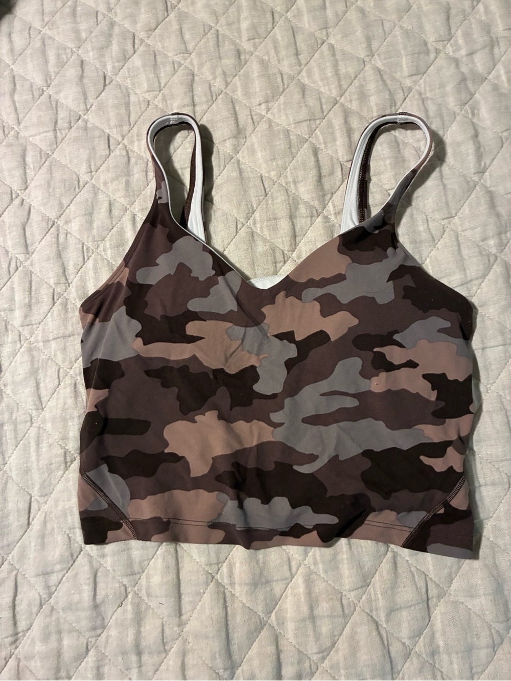 Camo Print lululemon workout tank- Brown & Gray